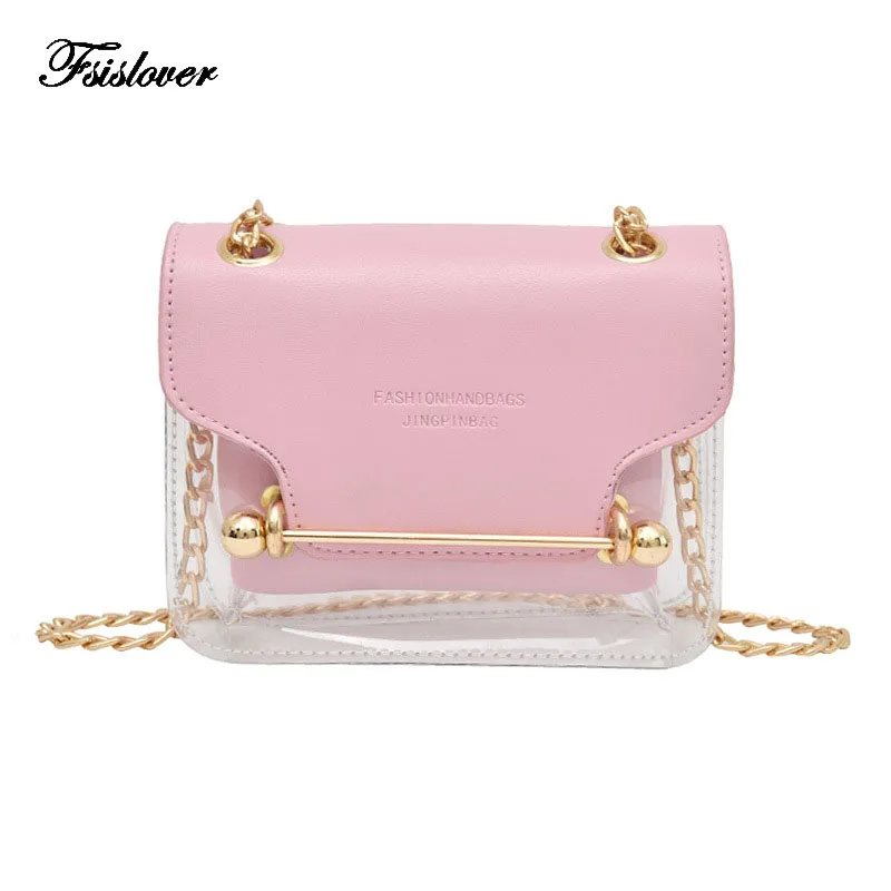 

Bags for women 2019 Transparent Bag Clear PVC Jelly Small Tote Messenger Bags Shoulder Bags Female Lady Sac Femme Bandoulier