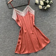 Женская Сексуальная атласная Модная Пижама на бретельках, топ для сна, все сезоны, модный удобный подарок для девушки, Повседневная Ночная рубашка