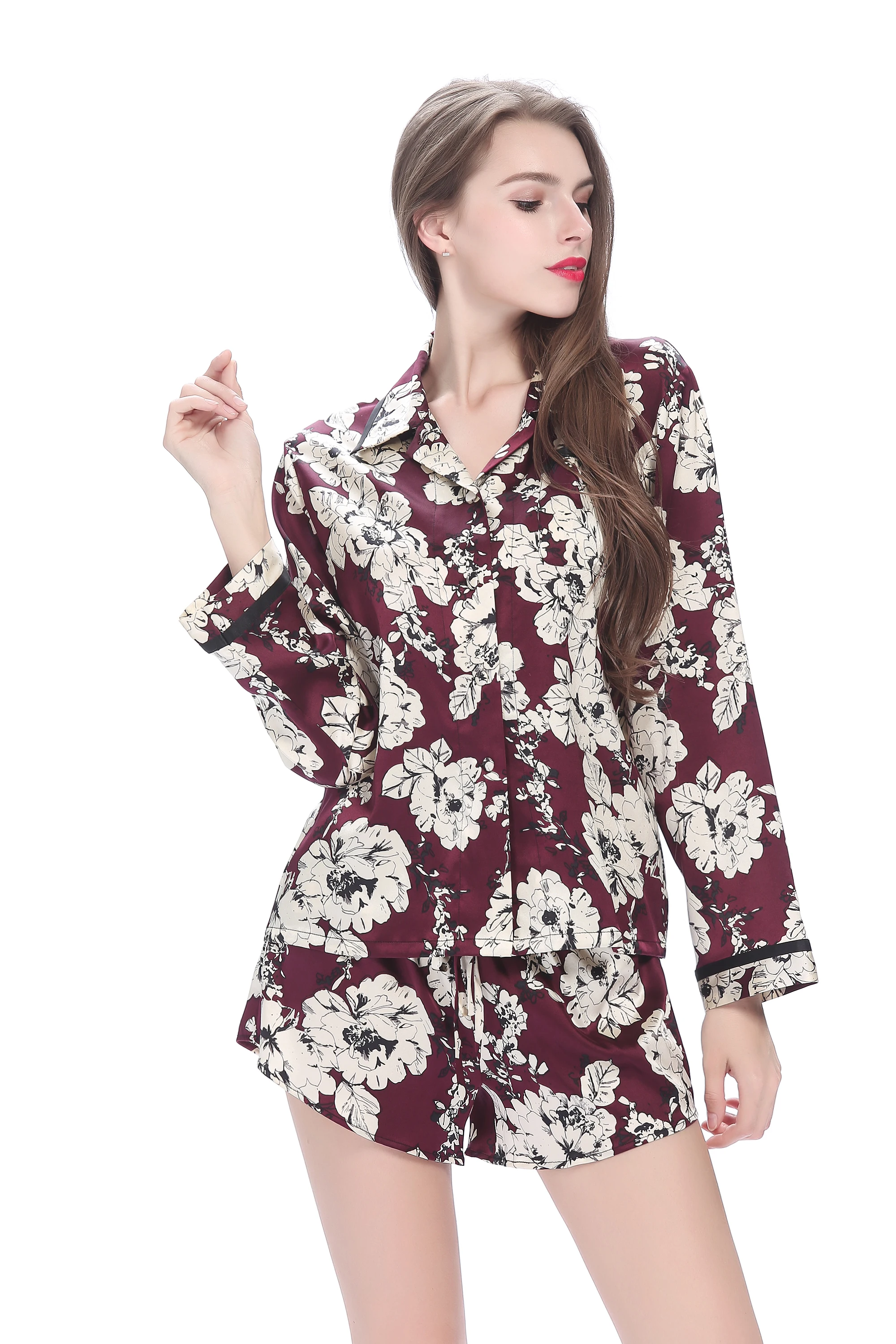 Lilysilk Silk Pajamas Top Women Pure Long Sleeve 19 Momme Feminino Tops