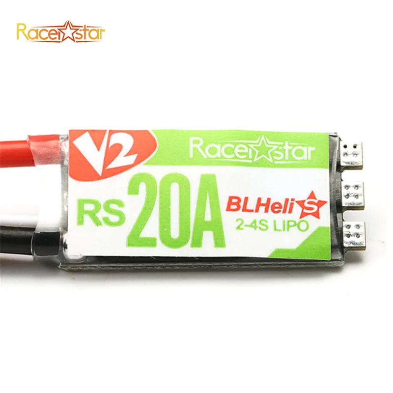 

New Arrival Racerstar RS20A V2 New 20A Blheli_S OPTO 2-4S ESC Support Oneshot42 Multishot for FPV Racer