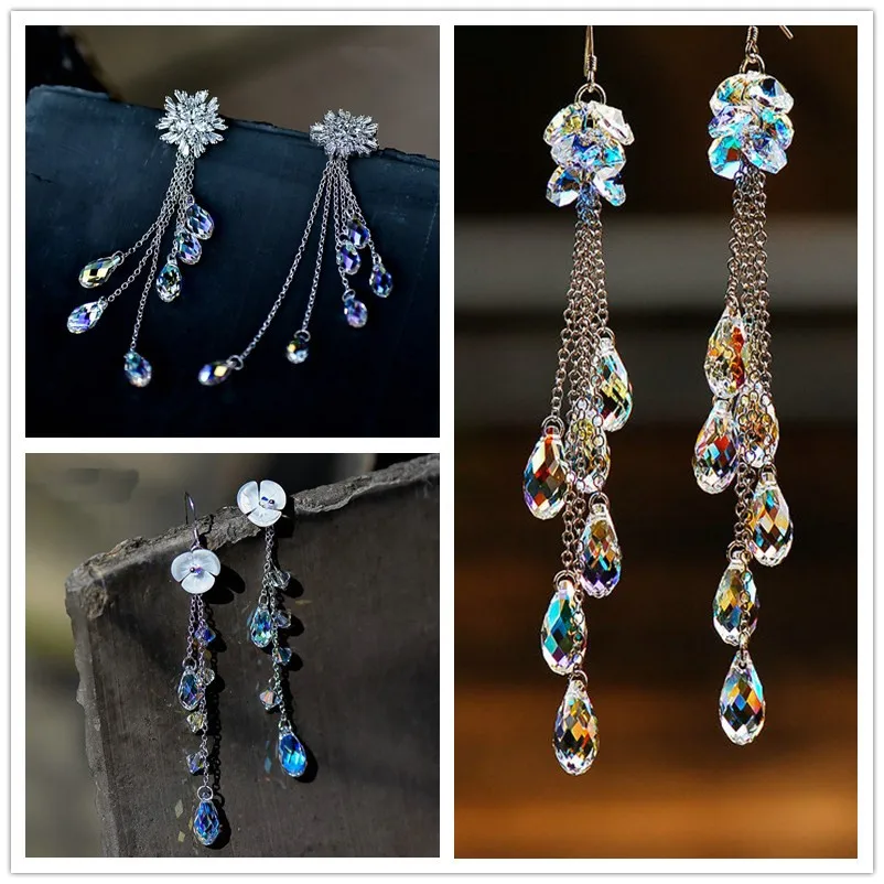 10 Fashion Necklace Earring Jewelery Making Teardrop Glass Craft Loose Bead 22mm