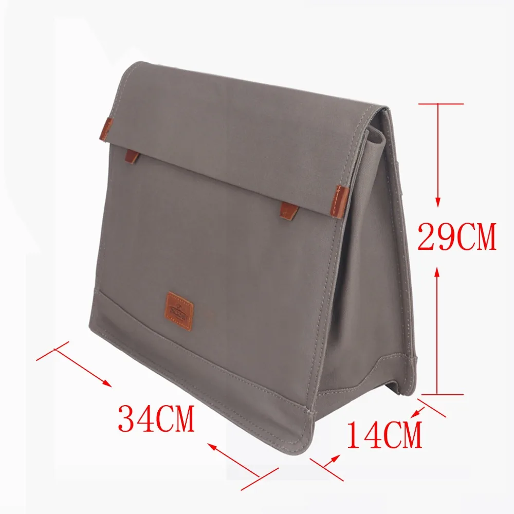 Flash Deal Tourbon Vintage Canvas Bike Rear Seat Pannier Bag Bicycle Carrier Messenger Bags for Cycling Water Repellent Laptop Briefcase 9