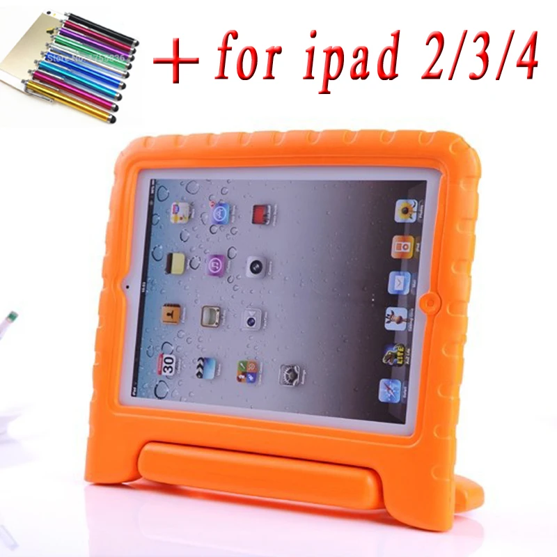 

For iPad 2 3 4 Original EVA Foam Shockproof Case for iPad 2 Funda Coque Children Kids Handle Stand Protective Cover