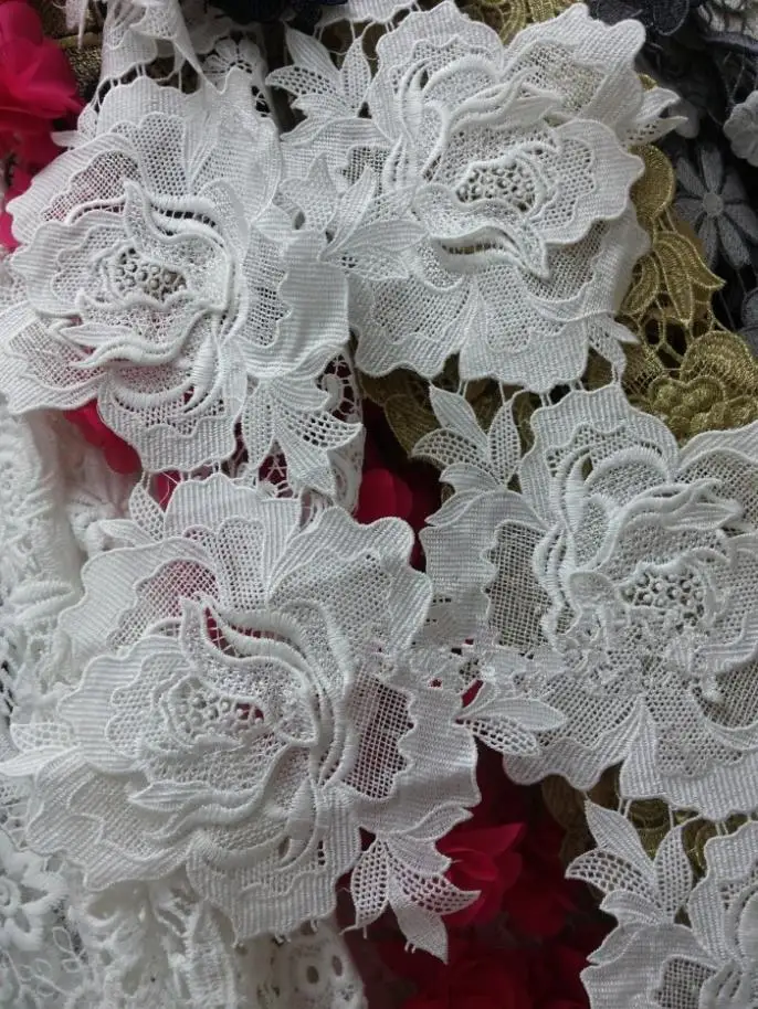 Fabric Wines Picture More Detailed About 15yard 16cm 15yard 16cm Flower Guipure Lace Fabric For Wedding Dresses Water Soluble Trim Bridal Lique