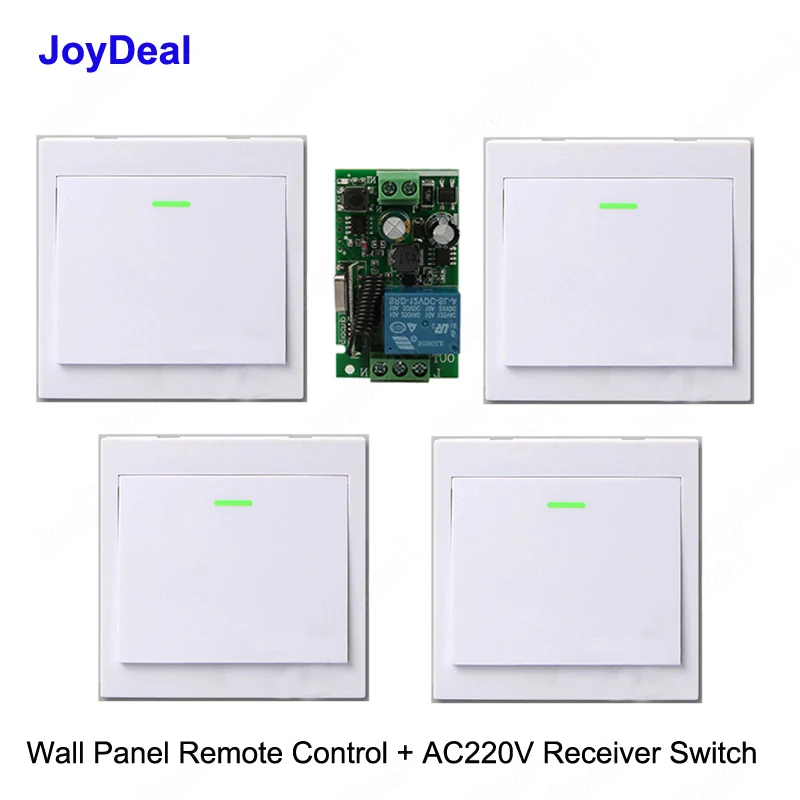 

433MHz Wireless Push Button Remote Control Panel Switch AC 110V 220V Wireless Receiver For Bedroom Ceiling Led Lights Wall Lamps