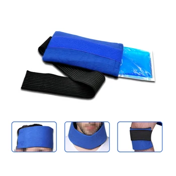 

Flexible Gel Ice Pack & Wrap with Elastic Strap for Hot Cold Therapy - Great for Sprains, Muscle Pain