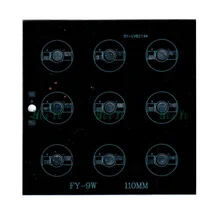 10 шт. 9 Вт 12 Вт 27 Вт 36 Вт 110x110 мм алюминиевая пластина для светодиодов 1 Вт 3 Вт, светодиодная теплоотвод для прожектора, потолочного светильника, прожектора и т. Д