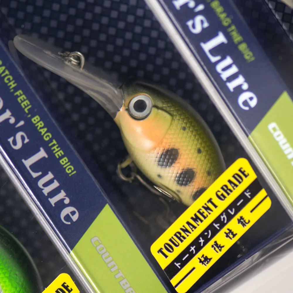 37mm 4.8g Crank Bait Hard Plastic Fishing Lures, Countbass Wobbler