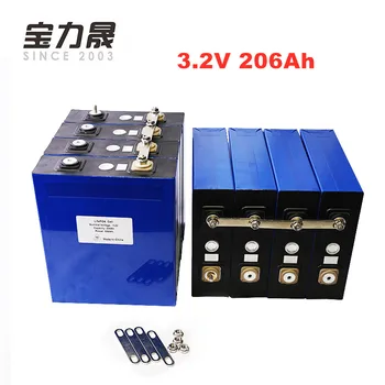

8pcs/lot 3.2V 206AH 3C 600A lifepo4 Battery cell 12v200ah 24v200ah batterie for Solar High capacity US/EU Tax Free UPS or FedEx