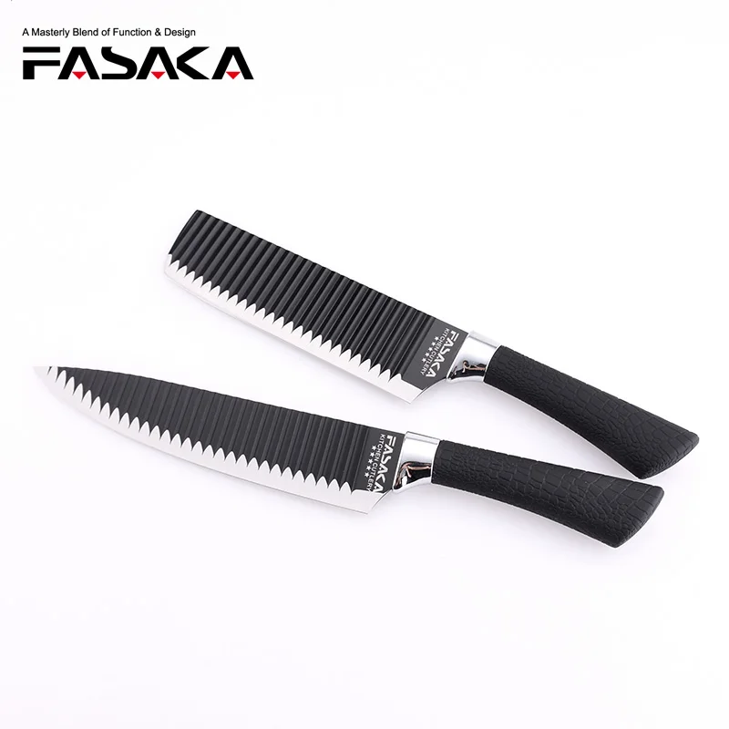 FASAKA Stainless Steel Kitchen Knife Sets 2pcs 8" Chef Knife 7" Small