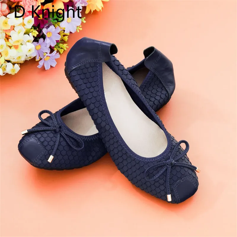 Genuine Leather Ballet Shoes Woman New Slip On Boat Shoes For Women Flats Big Size 34-43 Lady Loafers Chaussure Femme