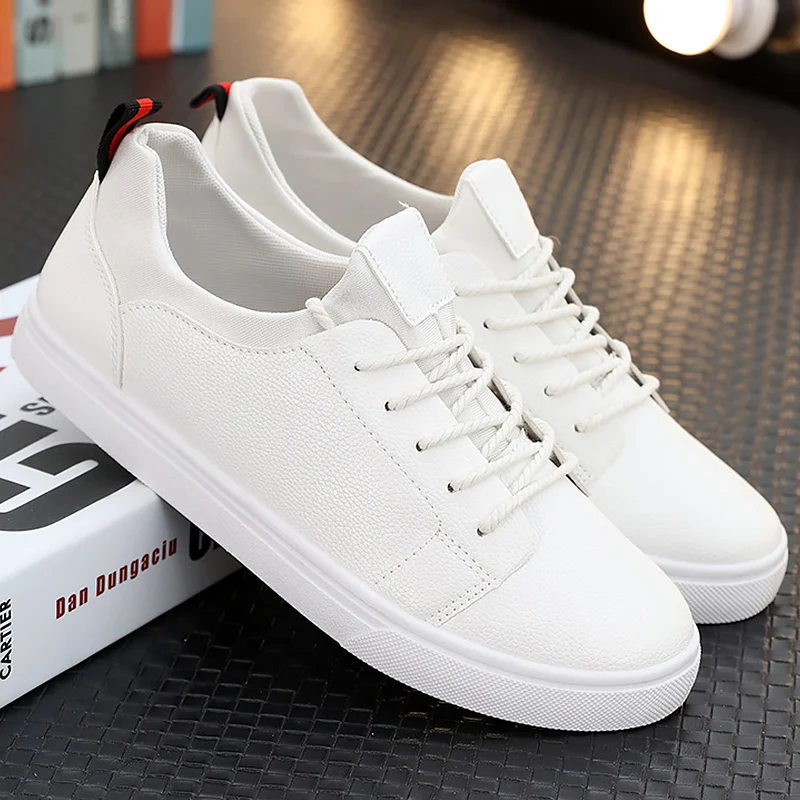 

Men's sneakers white shallow light vulcanize shoes for men wear-resistant non-slip male shoes 2019 fashion autumn