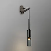 Постсовременный Лофт медный Хрустальный настенный светильник винтажный стеклянный прикроватный светильник для спальни креативный настенный светильник для телевизора
