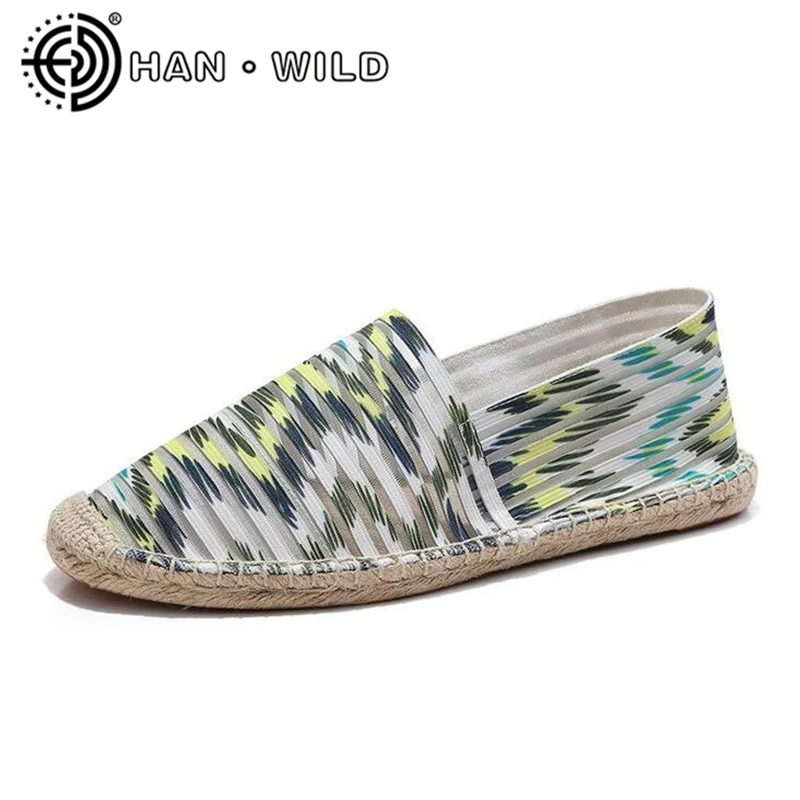 

New Summer Hemp Shoes Women Flats Breathable Hollow Out Women Loafers Straw Fisherman Shoes Ladies Casual Shoes Female Flat