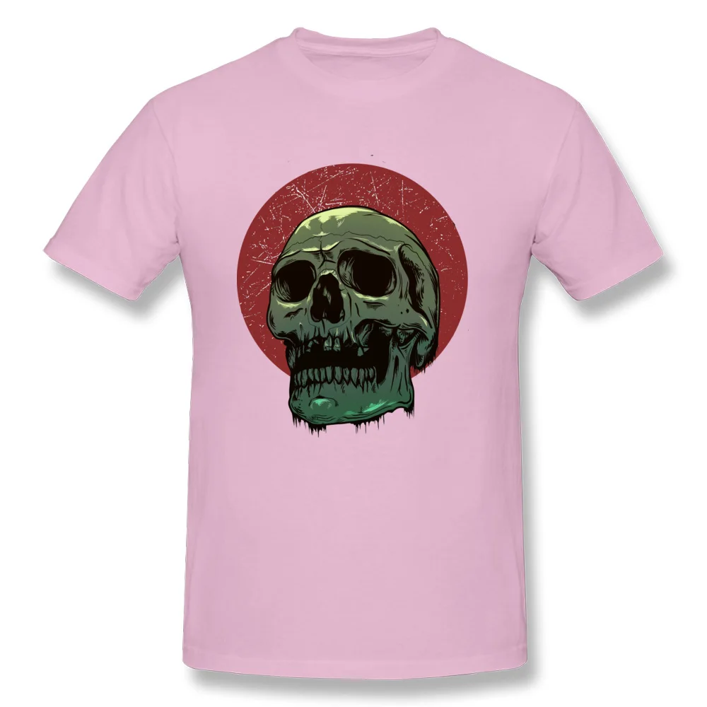  Men T-shirts Swamp skull comfortable T Shirt 100% Cotton Crew Neck Short Sleeve Classic Clothing Shirt Labor Day Swamp skull pink
