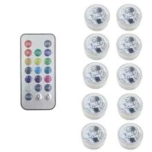 

SMD2835 RGB Submersible LED Underwater Light Waterproof Round Bulb Lamp Swimming Pool Light For Wedding Celebration With Remoter