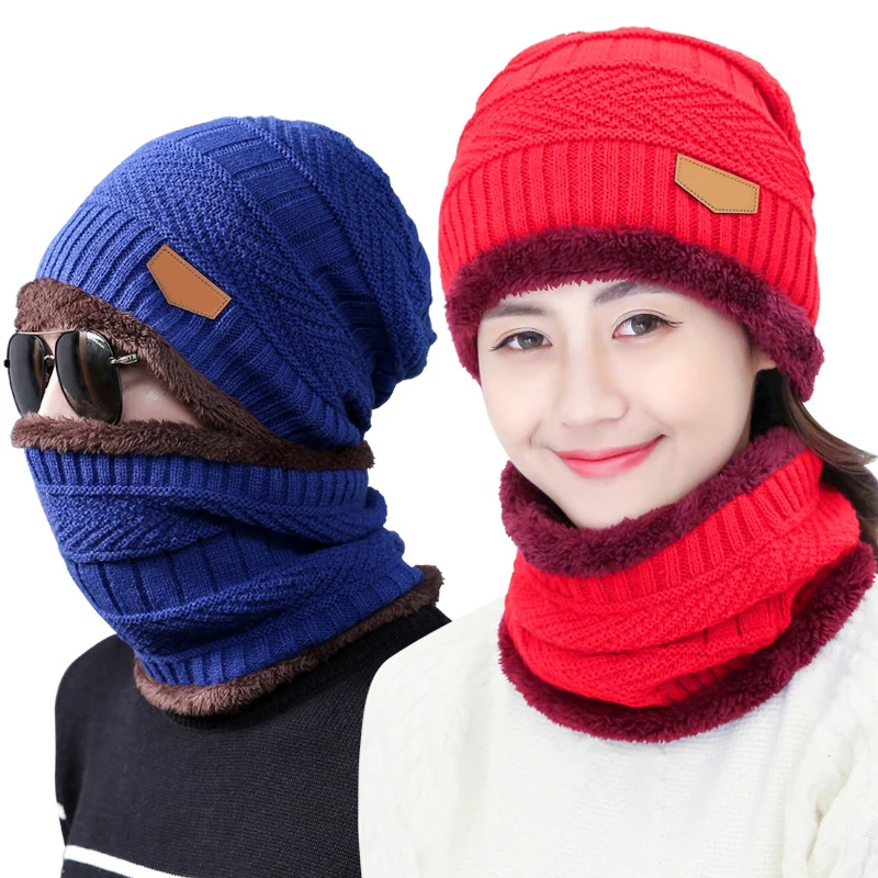 Winter Mask Neck Warmer Cap Knitted Skiing Bibs Hat Snow Sport ...