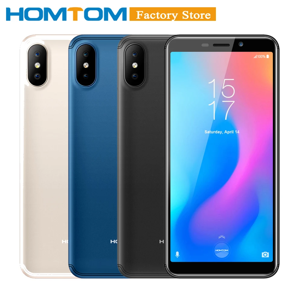 Распродажа HOMTOM C2 5,5 inch 2 GB 16 GB 3000mAh18: 9 ободок-менее Face ID 4G-LTE мобильный телефон Android 8,1 13MP двойной сзади камеры смартфон