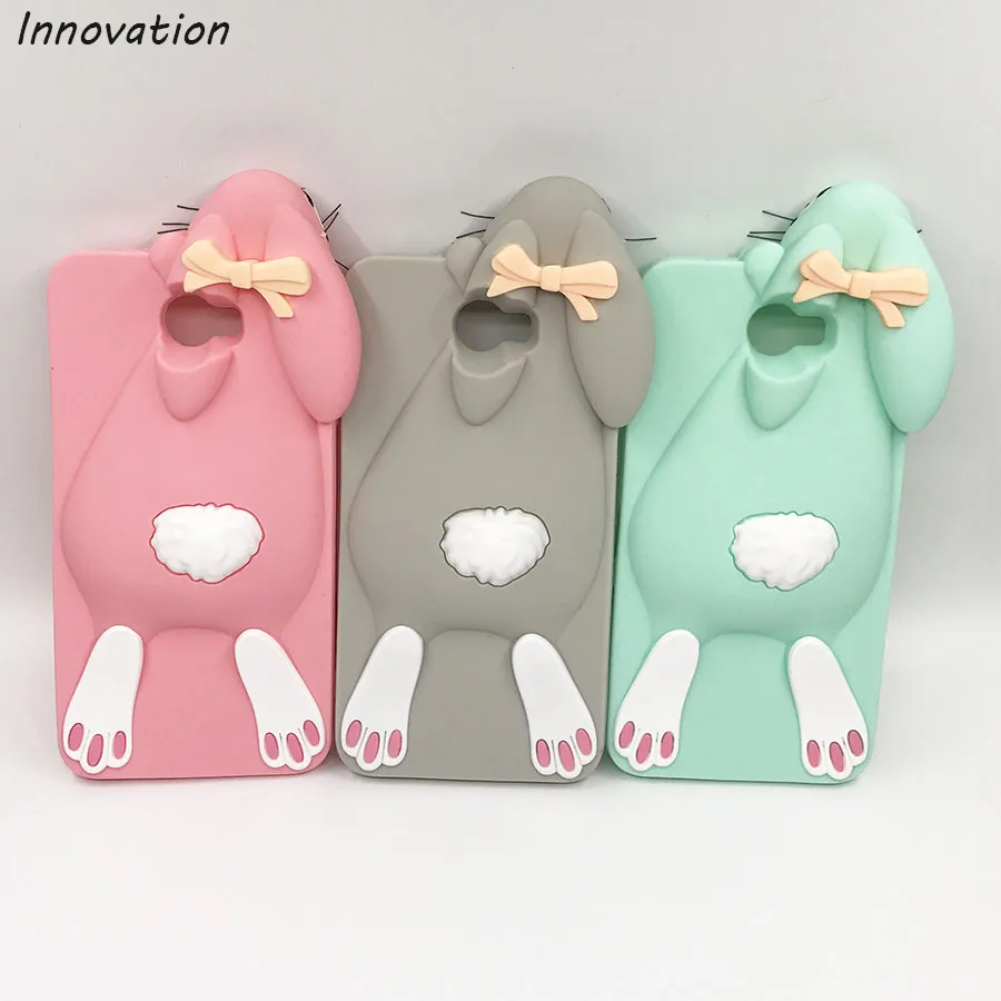 

For Huawei Y5 ii Y6 ii 3D Cartoon Kawaii Bunny Rabbit Soft Silicone Cover Case for Huawei Y6II Y5II Y5 II 2 Rubber Phone Cases