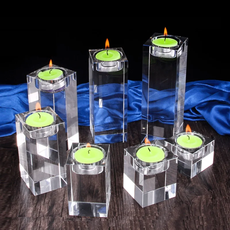 

European Style High-grade Crystal Candlelight Dinner Candle Holder Romantic Candlestick Religious Candle Holders Wedding Decors