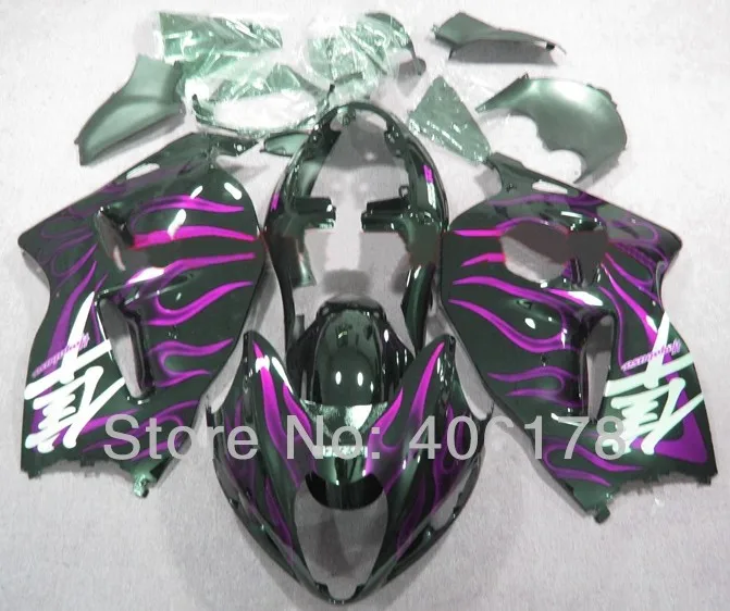 

Hot Sales,injection mould GSXR1300 For Suzuki GSX-1300 Hayabusa 1999-2007 Purple Flame Fairings (Injection molding)