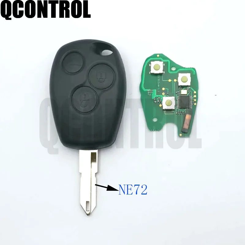 

QCONTROL Car Remote Key for Renault Duster Logan Fluence Clio Vivaro Movano Master Traffic Kangoo Megane Laguna PCF7946/7947/4A