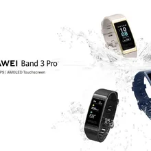Новинка huawei Band 3 3 Pro Smartband металлическая рамка Amoled полноцветный дисплей сенсорный экран Датчик сердечного ритма