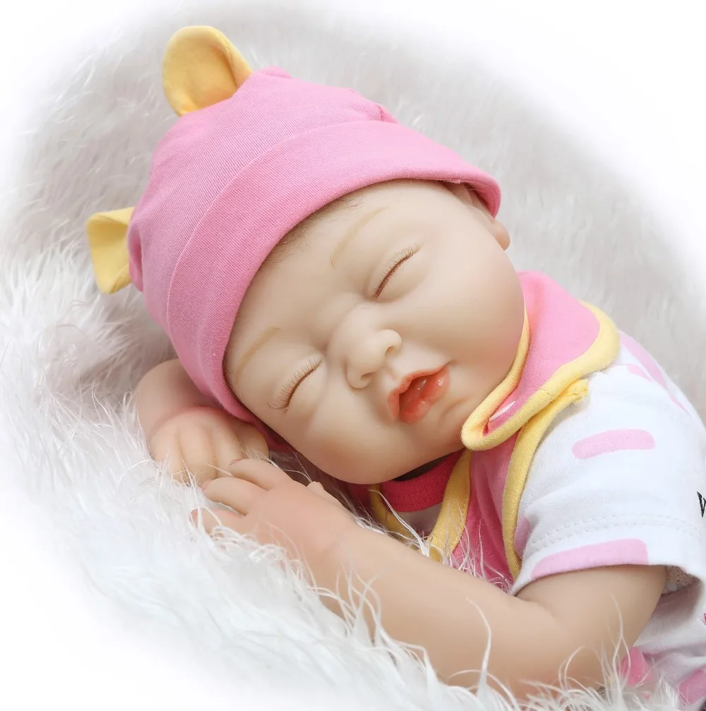 

22"silicone reborn babies sleeping Doll baby real girls boys doll gift boneca reborn realista