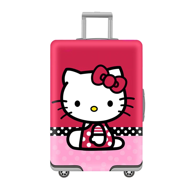 

Pink Hello Kitty Stretch Travel Luggage Protective Cover Women's Baggage Suitcase Elasticity Preserve Case Accessories Supplies