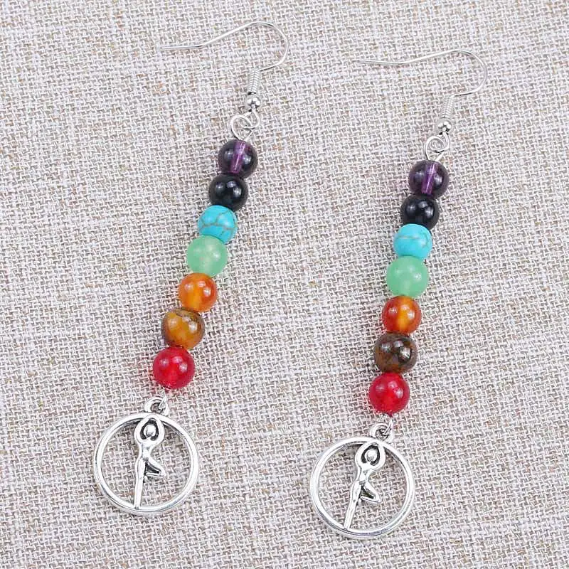 Chakra Natural Stone Earrings - Image 5