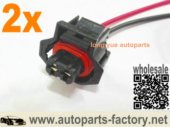 

longyue 2pcs 2 Wire Connector Pigtail Case For Navistar VT & MaxxForce Engines Alliant 2003-2010 8