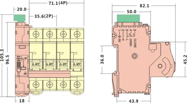 Автоматический повторитель с RCCB LNRN3 AC Тип 6KA автоматическое повторное устройство