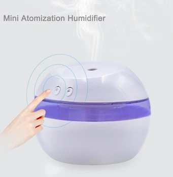 

Mini Atomization USB Ultrasonic Humidifier, 300ml Aroma Essential Oil Diffuser Aromatherapy mist maker with Blue LED Light