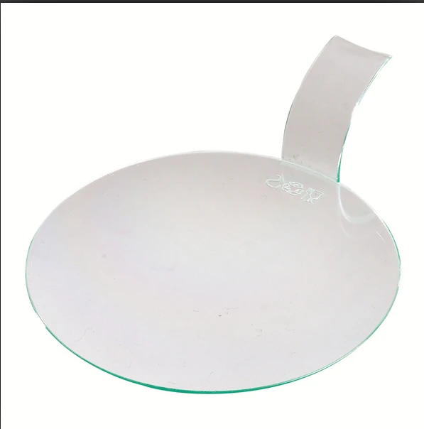 

Promotion - Party Suppliers, Disposable Plastic Tableware, 80*80mm Transparent Green Mini Dessert Round Pastry Plate, 20/Pack