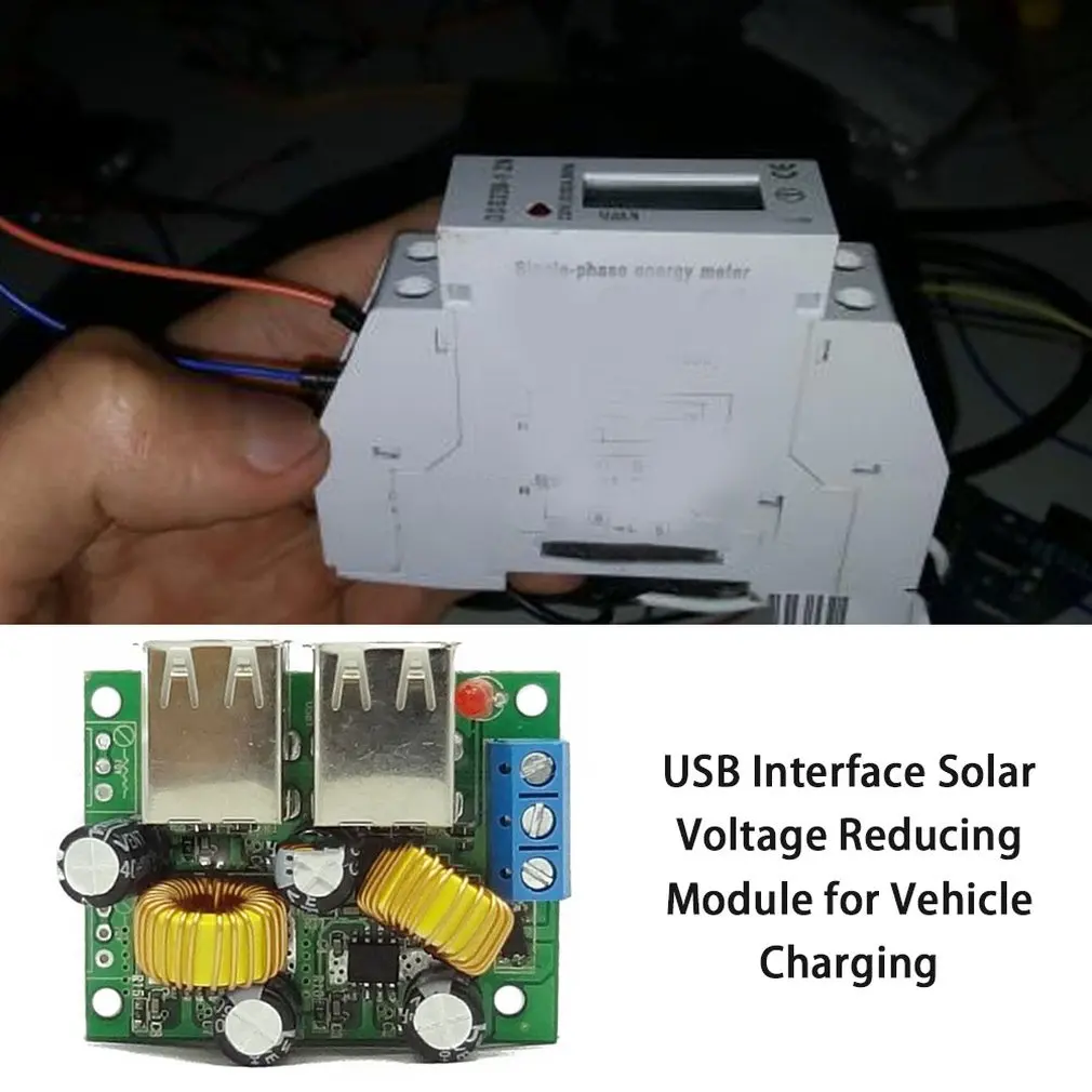 

36/24/12 / 9V to 5V 3A buck 4USB ultra-multi-USB interface car charging solar buck module
