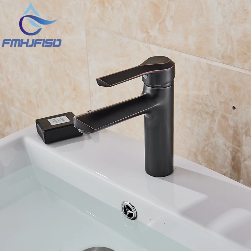 

Hot Sale Basin Faucet Single Handle Oil Bubbed Bronze Mixer Cold And Hot Water Faucet Mixer Taps Sink Faucet