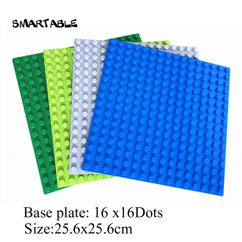 

Smartable Baseplate for Big Bricks Base Plate 16x16 Dots DIY Building Blocks Toys Compatible Duplo for Gift 3pcs/lot