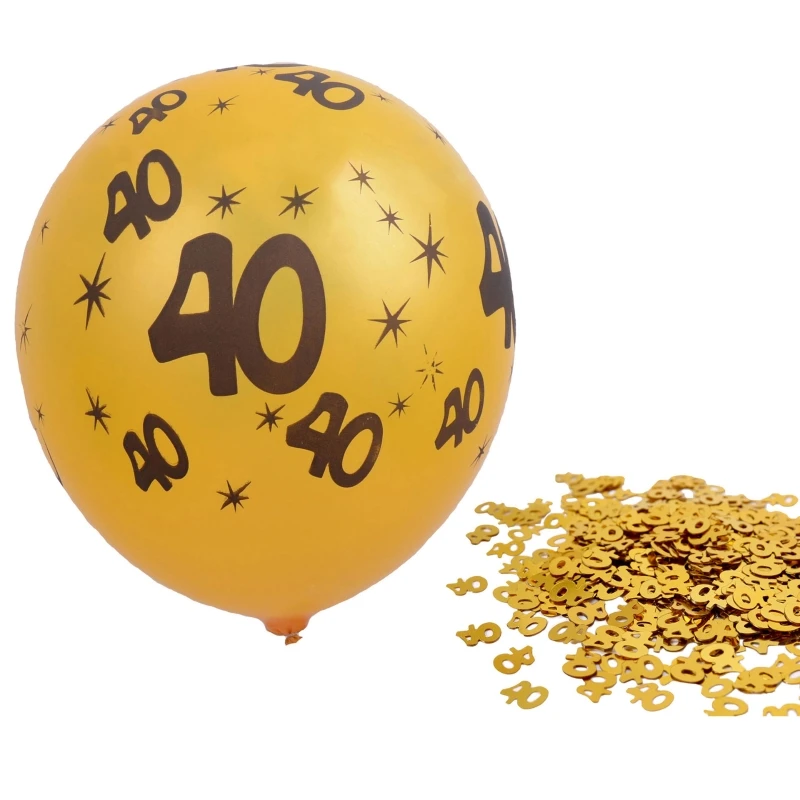 

30 40 50 60 Confetti Decoration Gold Numbers Happy Birthday Party Decor