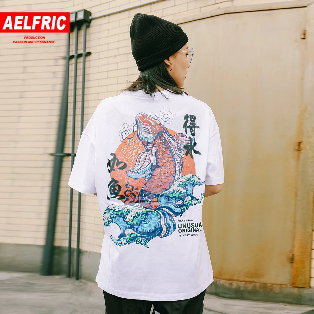 

Aelfric Hip Hop Japanese Koi Carp Fish Printed T Shirts Harajuku Style Streetwear Tees 2019 Fashion Women Short Sleeve Tshirts