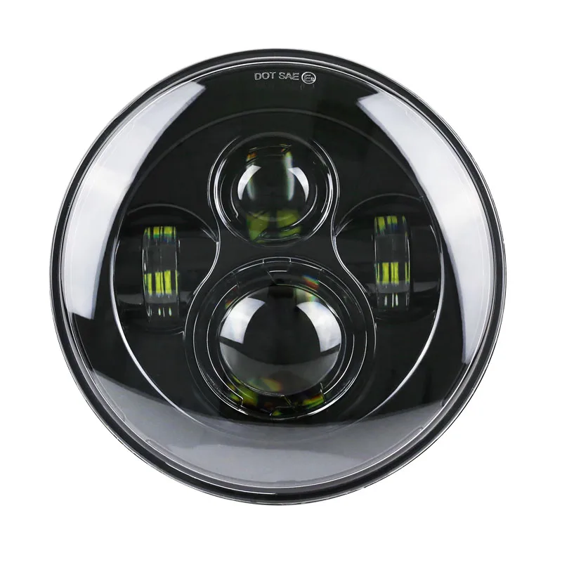 

Hi/Low Beam Moto LED Headlight 45W 7 Inch Round Daymaker Lamps for Harley for Jeep Wrangler JK TJ LJ Land Rover Defender