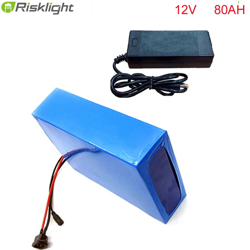 

12v 80AH li ion battery pack long cycle life rechargeable 18650 battery pack for electric bike with bms and 5A fast charger