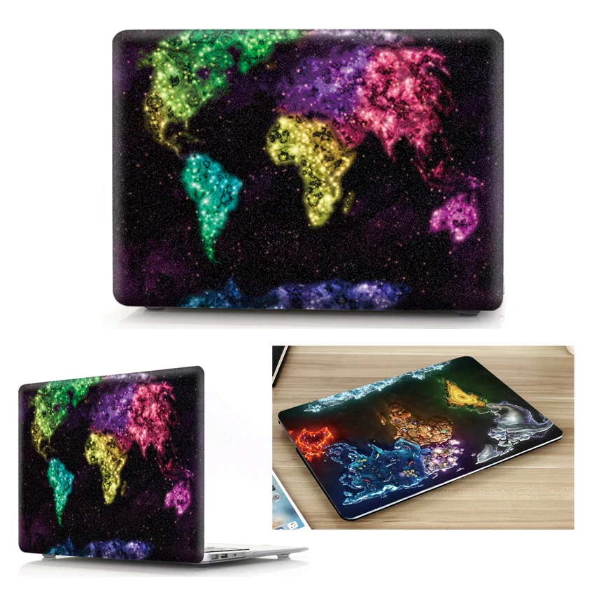 Чехол с рисунком карты мира для Macbook Air 11 13 Жесткий ноутбука A1465 A1466 защитный чехол