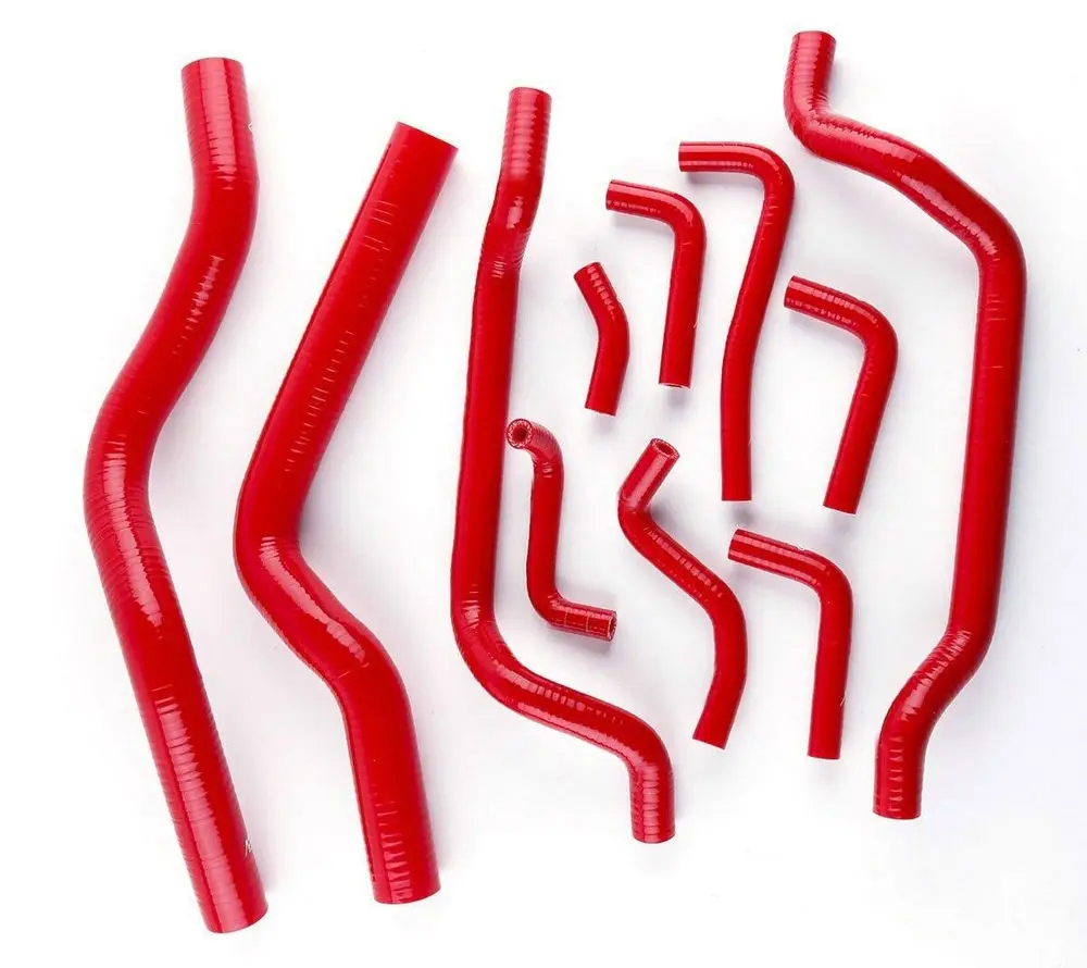 Red For MITSUBISHI ECLIPSE DSM 4G63T 1G 90-94 Silicone Radiator Hose Water Pipe