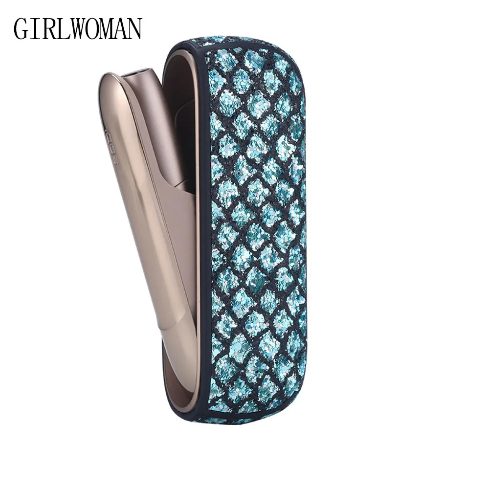 

GIRLWOMAN Portable 3 Colors Fitted Twinkly Full Pouch Back Cover for Iqos 3.0 Leather Case Accessories for Iqos3 Cover