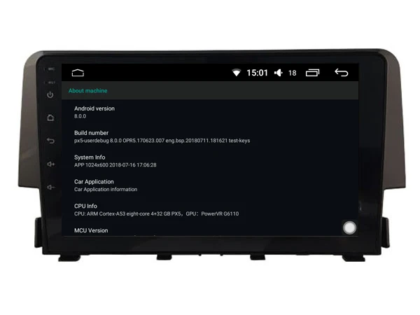 Flash Deal for Honda CIVIC 2016 octa Core Android 8.0 car gps multimedia 64GB rom+IPS screen+CARPLAY+TDA7851 Amplifer+4 Car Launcher radio 5