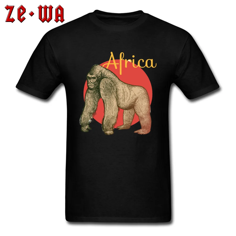 201897Ygorilla Family T-shirts for Men Pure Cotton Father Day Tops T Shirt Comics Tops T Shirt Short Sleeve Fitted O Neck 201897Ygorilla black