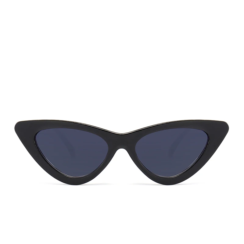 Новые милые сексуальные ретро солнцезащитные очки кошачий глаз женские маленькие черные белые треугольные винтажные недорогие солнцезащитные очки красные женские uv400 - Цвет линз: Bgray