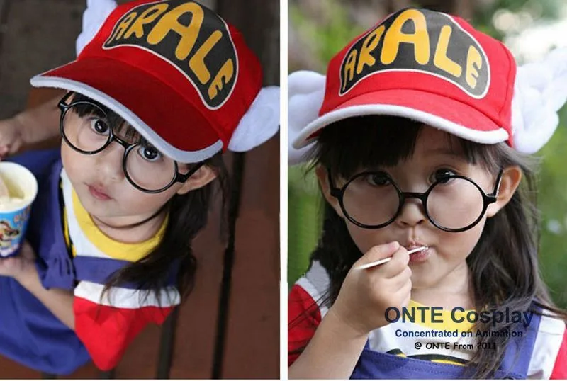 Dr. Slump Arale/аниме-шляпа с регулируемыми крыльями ангела для детей от 1 до 6 лет, Детская кепка для мальчиков и девочек, летняя кепка+ очки