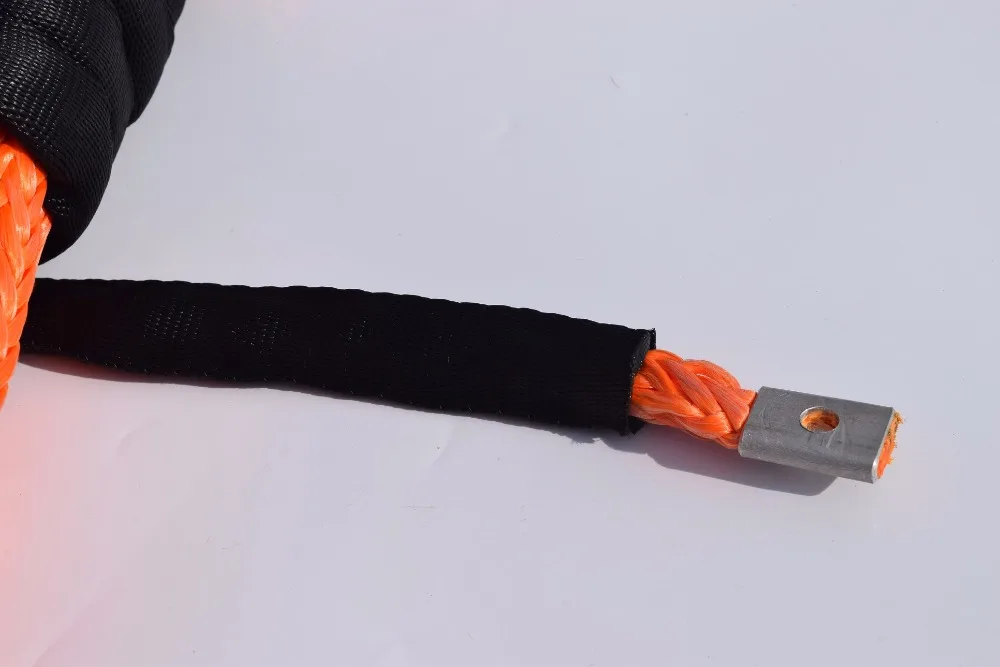 شحن مجاني 8 ملليمتر * 15 متر البرتقال الاصطناعية ونش حبل ل الروافع الكهربائية ، البلازما ونش كابل ، atv ونش الخط للمركبة