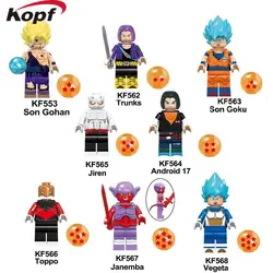 Один продажа собрать Сон Гоку Клин Dragon Ball фигурка виджиты, строительные блоки, игрушки для Детский подарок KF6045